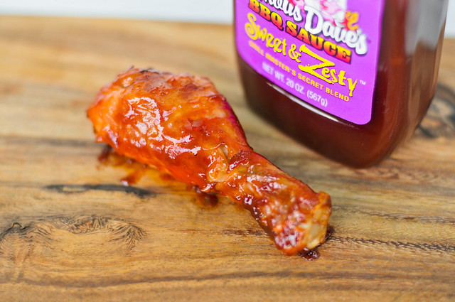famous dave's bbq sauce Chicken drumstick and bottle of barbecue sauce, found at Famous Dave's fundraisers