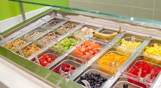 Yogurtland toppings The variety of toppings, as seen at YogurtLand fundraisers